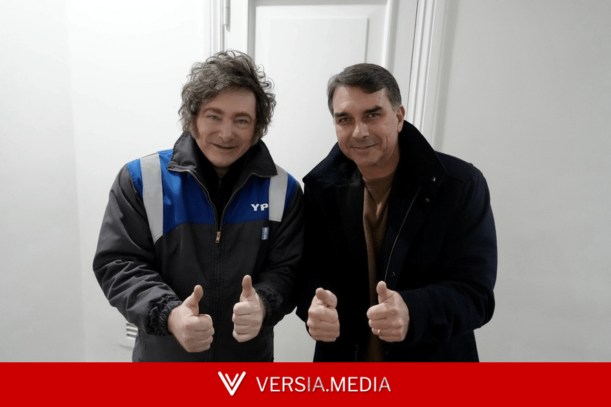 Javier Milei diz que virá ao Brasil para demonstrar apoio a Flávio Bolsonaro